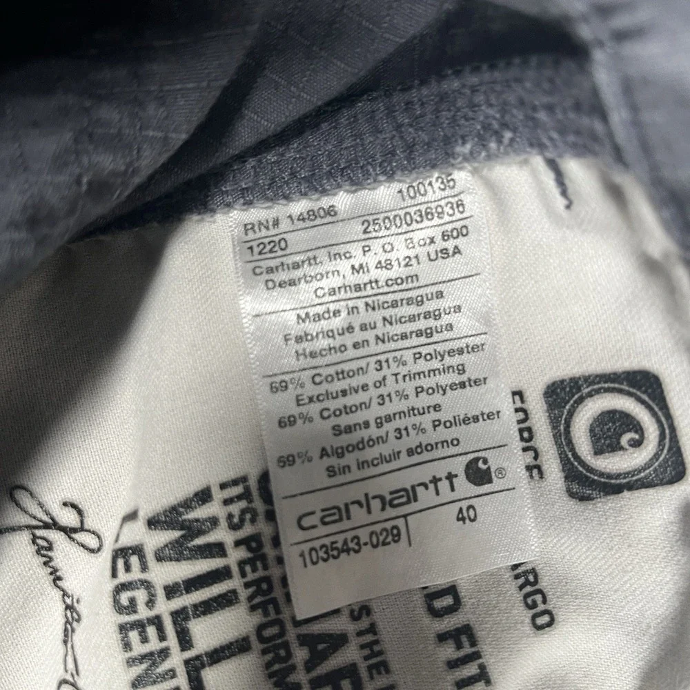 Carhartt Mens Force Relaxed Fit Ripstop Cargo Shorts 40 Grey 11 Inseam 103543